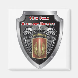 Mighty 18. Field Artillery Brigade Im Flugzeug Magnet