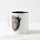 Mighty 18. Field Artillery Brigade Im Flugzeug Zweifarbige Tasse (Vorderseite Links)