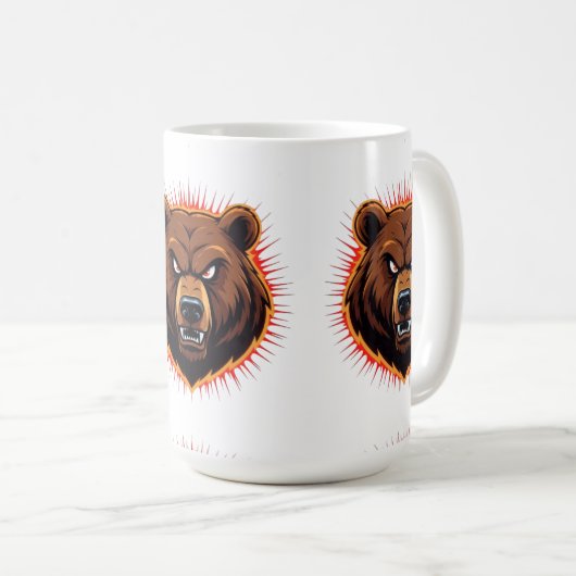 Mighty Bear – Raw Strength of Nature Kaffeetasse (VorderseiteRechts)