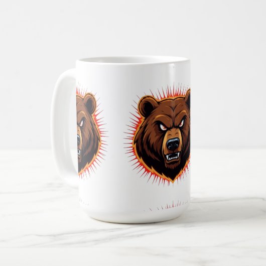 Mighty Bear – Raw Strength of Nature Kaffeetasse (Vorderseite Links)