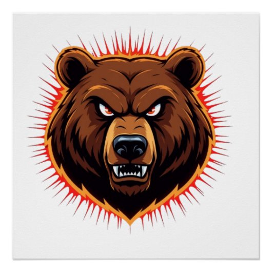 Mighty Bear – Raw Strength of Nature Poster (Vorderseite)