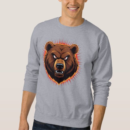 Mighty Bear – Raw Strength of Nature Sweatshirt (Vorderseite)