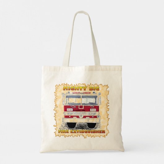 Mighty Big Fire Truck Tote Bag Tragetasche (Rückseite)