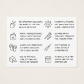 Mighty Black Eyebrow Threading Aftercare Card (Rückseite)