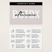 Mighty Botox Aftercare Card (Vorne & Hinten)