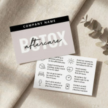 Mighty Botox Aftercare Card