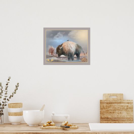 Mighty Buffalo American Bison Poster (Küche)