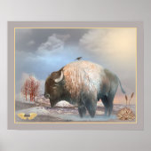 Mighty Buffalo American Bison Poster (Vorne)