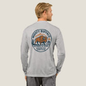 Mighty Buffalo Erwachsene lange Ärmel Tri-Blend Shirt (Voller Rücken)