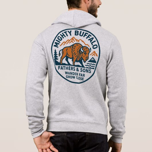 Mighty Buffalo Zipper Pulli (Rückseite)