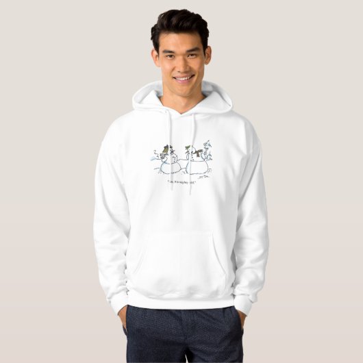 Mighty Cold white hooid Sweshirt Hoodie (Vorne ganz)