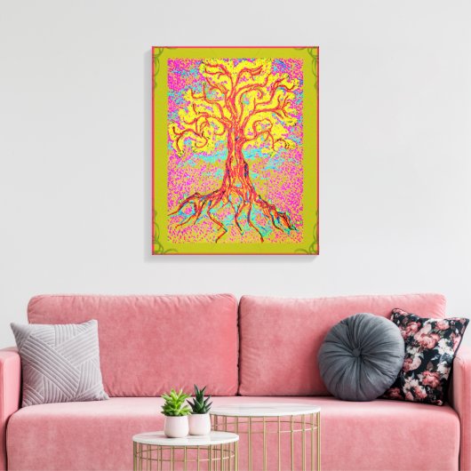 Mighty Colorful Tree Leinwanddruck (Insitu (Wohnzimmer))