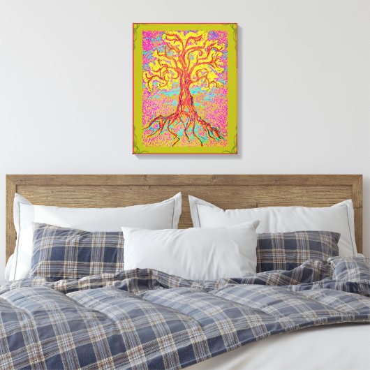 Mighty Colorful Tree Leinwanddruck (Insitu (Schlafzimmer))