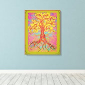 Mighty Colorful Tree Leinwanddruck (Insitu (Holzboden))