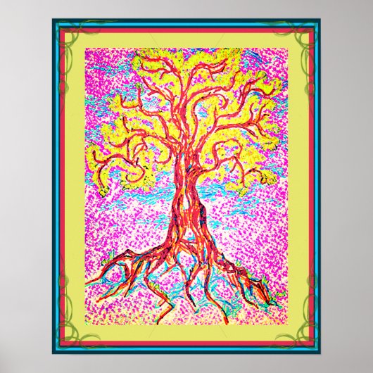 Mighty Colorful Tree Poster (Vorne)