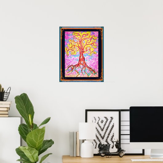 Mighty Colorful Tree Poster (Heimbüro)