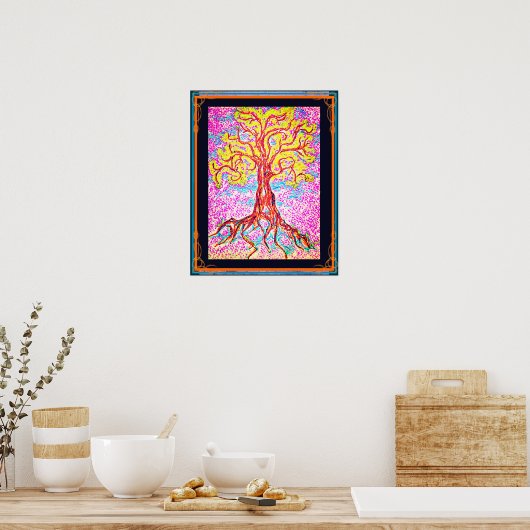 Mighty Colorful Tree Poster (Küche)