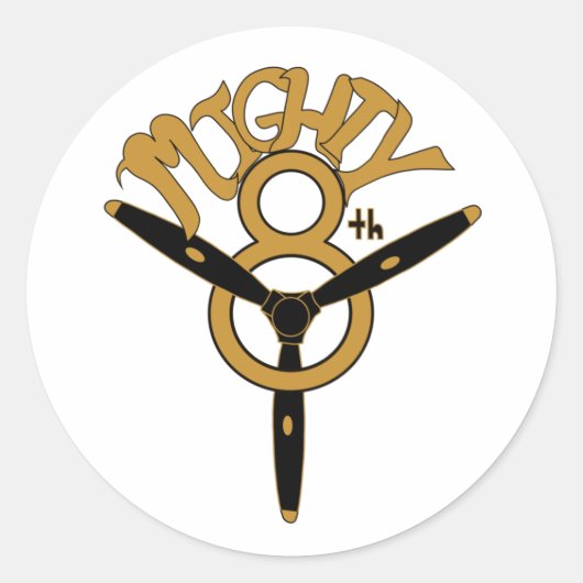 Mighty Eighth Army Air Force Round Sticker (Vorderseite)