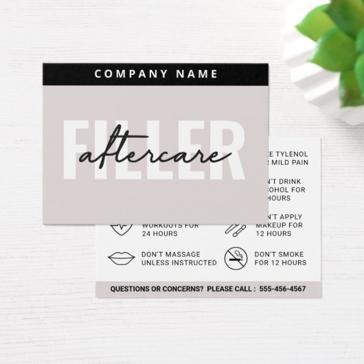 Mighty Filler Aftercare Card (Schreibtisch)