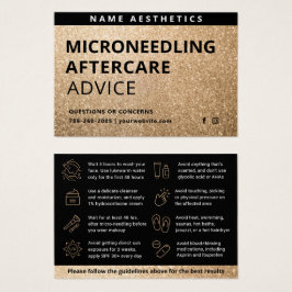 Mighty Glitzer Gold Dermal Filler Aftercare Card