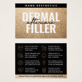 Mighty Glitzer Gold Dermal Filler Aftercare Card