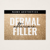 Mighty Glitzer Gold Dermal Filler Aftercare Card (Vorderseite)