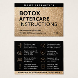 Mighty Glitzer Gold Dermal Filler Aftercare Card