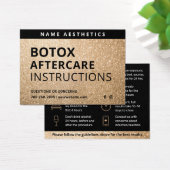 Mighty Glitzer Gold Dermal Filler Aftercare Card (Schreibtisch)