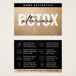 Mighty Glitzer Gold Dermal Filler Aftercare Card