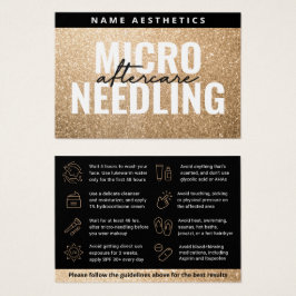 Mighty Glitzer Gold Dermal Filler Aftercare Card