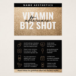 Mighty Glitzer Gold Dermal Filler Aftercare Card