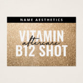 Mighty Glitzer Gold Dermal Filler Aftercare Card (Vorderseite)