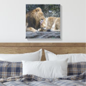 Mighty Lion Liebe Leinwanddruck (Insitu (Schlafzimmer))