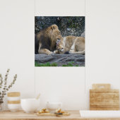 Mighty Lion Liebe Poster (Küche)