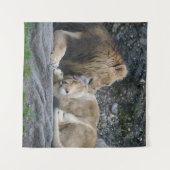Mighty Lion Liebe Wandteppich (Vorderseite (Horizontal))