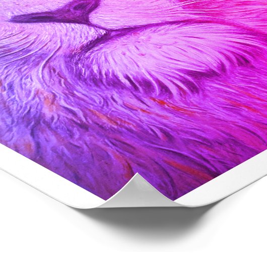 Mighty Lion Lila Poster (Ecke)