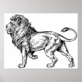 Mighty Lion Sketch Poster (Vorne)