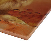 Mighty Lion und Lioness Glass Cutting Board Schneidebrett (Ecke)