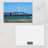 Mighty Mac - Mackinac Bridge - Schlichter Notecard Mitteilungskarte (Vorne/Hinten)