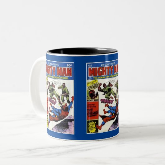 Mighty Man 1 Zweifarbige Tasse (Vorderseite Links)