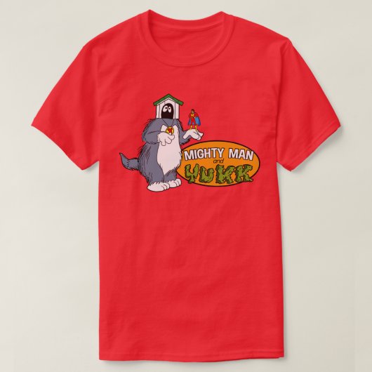 Mighty Man und Yukk T-Shirt (Design vorne)