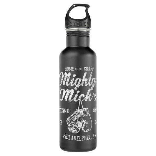 Mighty Micks Boxing Gym Vintag Philly Sports 483 Edelstahlflasche (Vorderseite)
