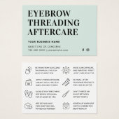 Mighty Mint Eyebrow Threading Aftercare Card (Vorne & Hinten)