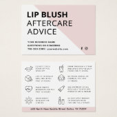 Mighty Modern Lip Blush AfterCare Instruction Card (Vorne & Hinten)