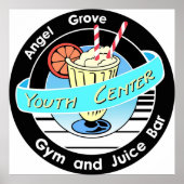 Mighty Morphin Power Ranger Jugendzentrum Logo Poster (Vorne)