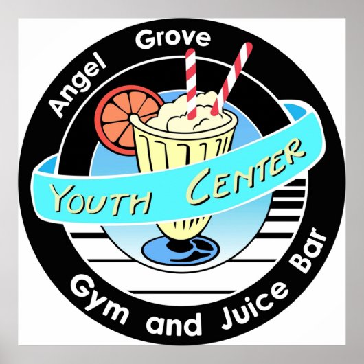 Mighty Morphin Power Ranger Jugendzentrum Logo Poster (Vorne)