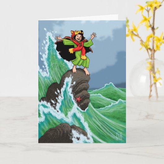 Mighty Nizz, der die Waves führt Karte (Gelbe Blume)