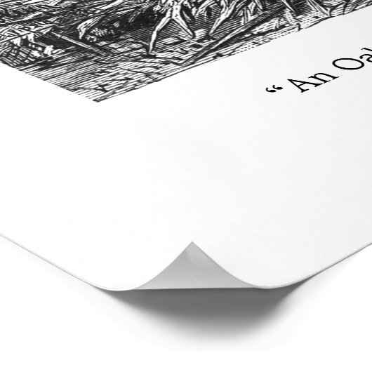 Mighty Oak Tree Inspirational Black & White Poster (Ecke)