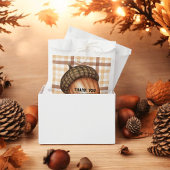 Mighty Oaks Brown Kariert Fall Acorn Babydusche Geschenktütchen