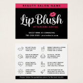 Mighty Pink Lip Blush Aftercare Adress Card (Vorne & Hinten)